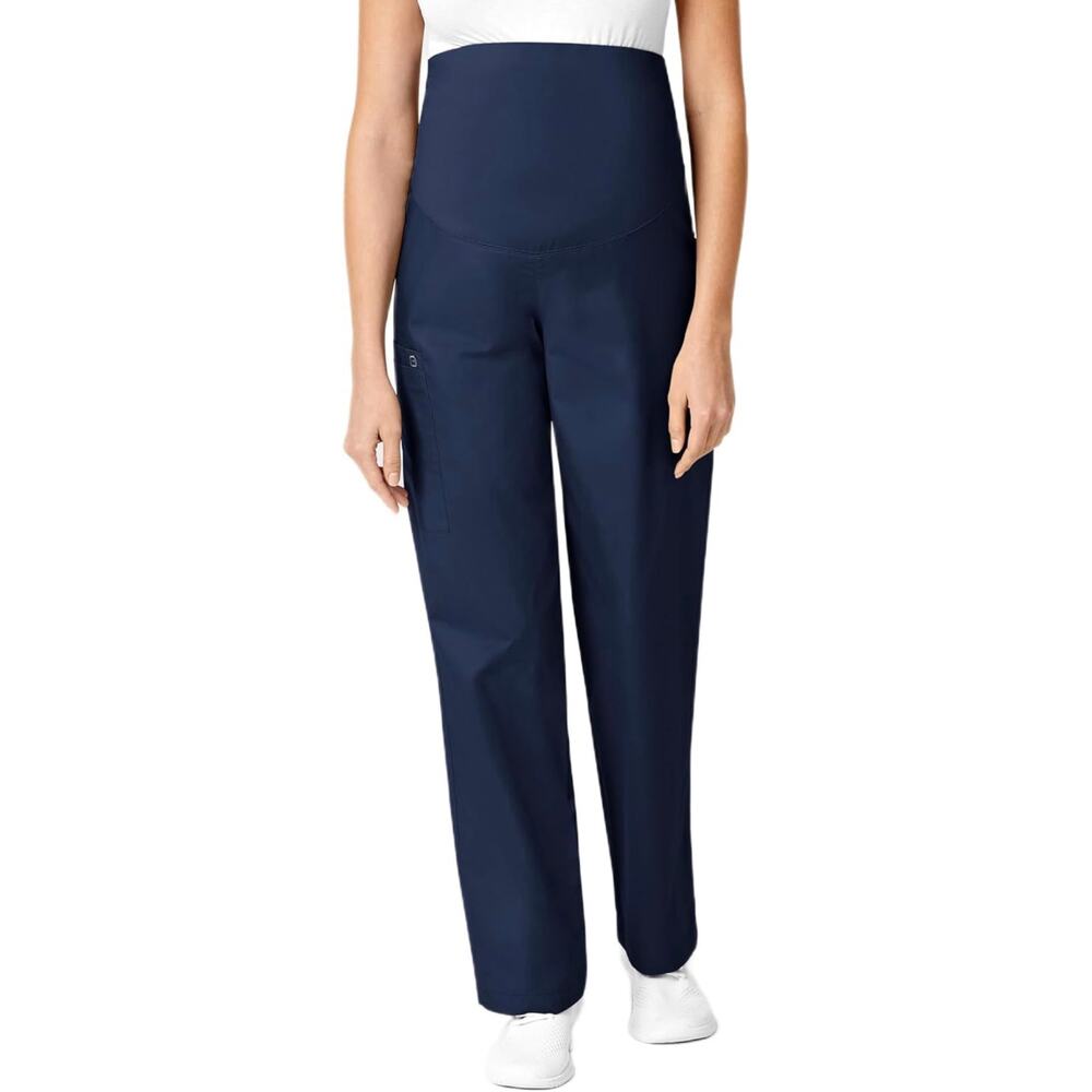 WonderWink WonderWORK Maternity Scrub Pants Size L Navy Cargo